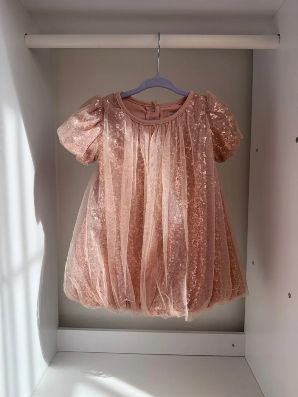 Sparkle Pink Sequin Tulle Kids Dress